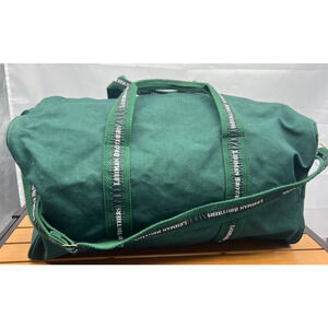 Vintage Medium Zip Lehman Brothers Green Duffel Bag Rare